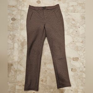 Stylish Brown Checkered Women's Trousers
